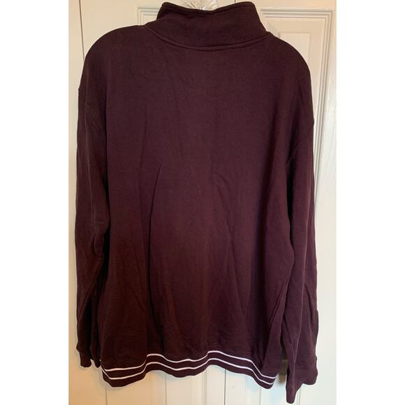 MBX 1/4 zip pullover size XXL wine color NWT 100% cotton - Picture 3 of 9